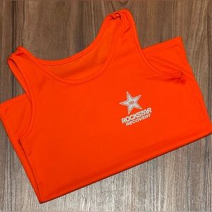 RockStar Energy Drink Orange Sleeveless Tank Top - S